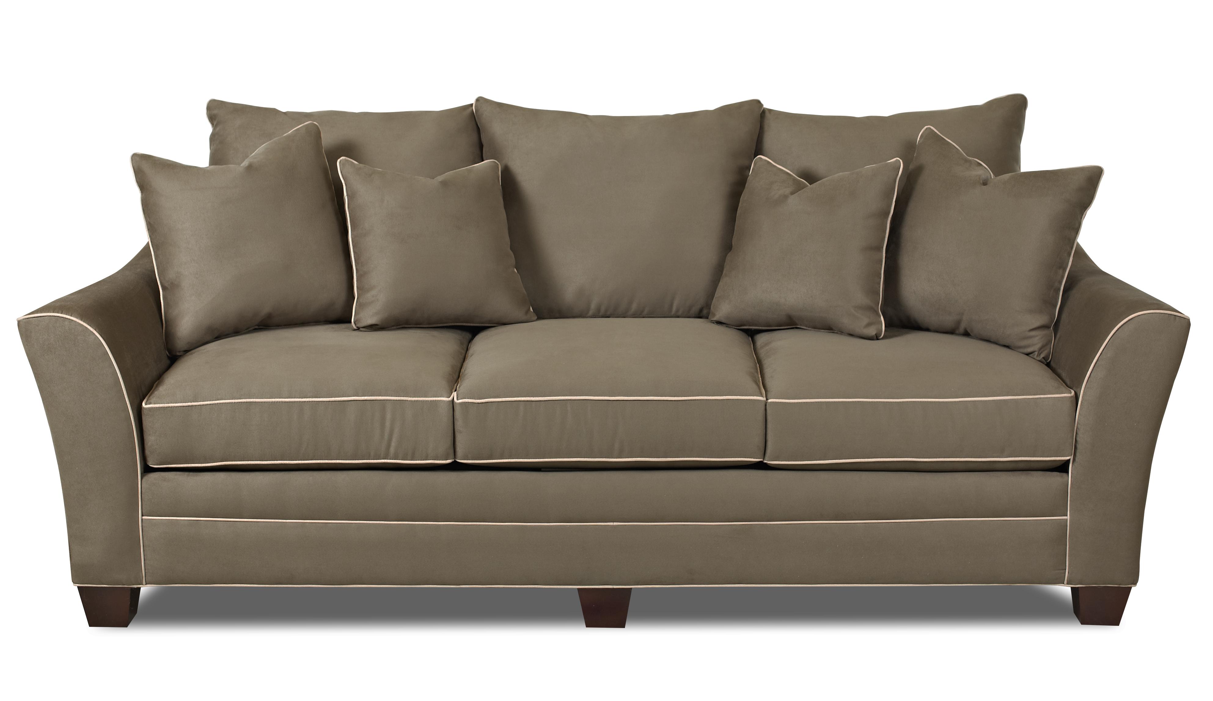 Klaussner Posen Contemporary Sofa with Block Feet Johnny Janosik Sofas